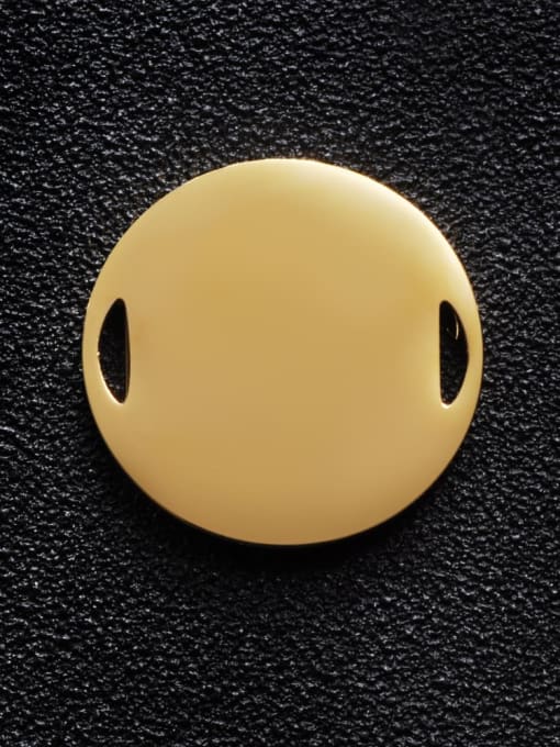 golden Stainless steel Round Charm Diameter : 20 mm