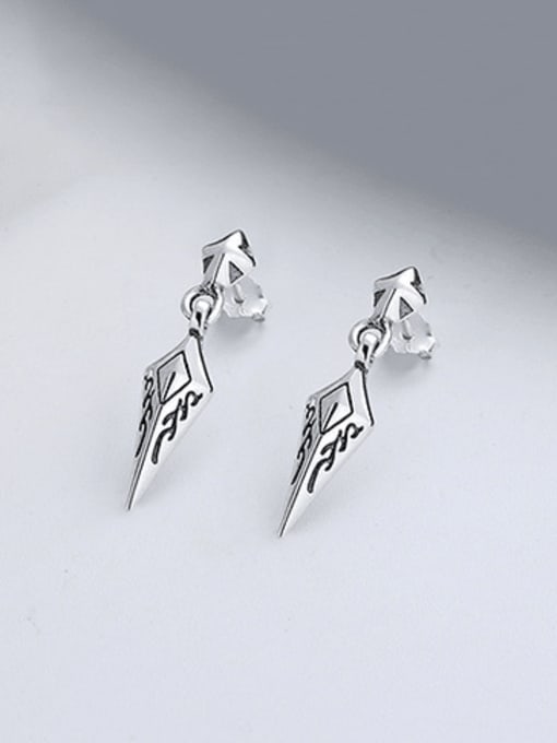 TAIS 925 Sterling Silver Geometric Vintage Drop Earring 2