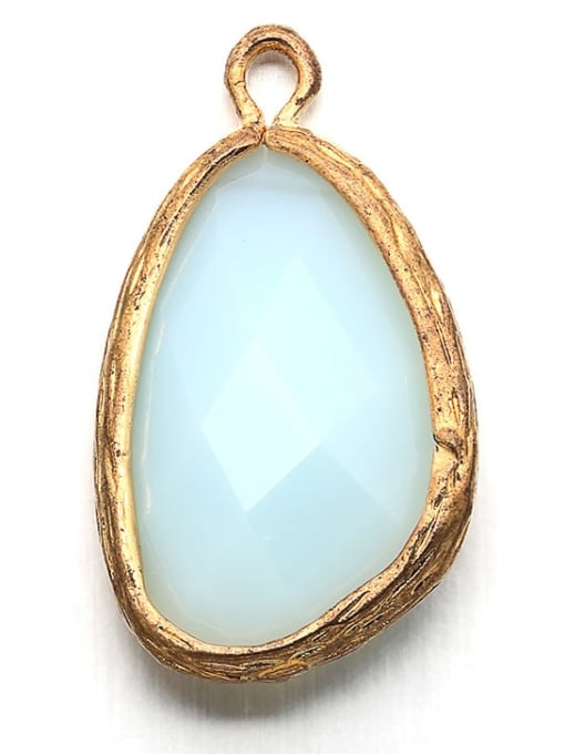 tiffany blue Brass Microset Large Fancy Colored Diamond Necklace Pendant