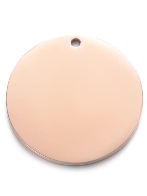 Rose Gold Stainless steel Round Charm Diameter :25 mm