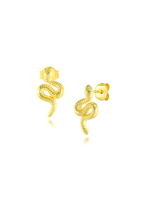 YUANFAN 925 Sterling Silver Snake Dainty Stud Earring 0