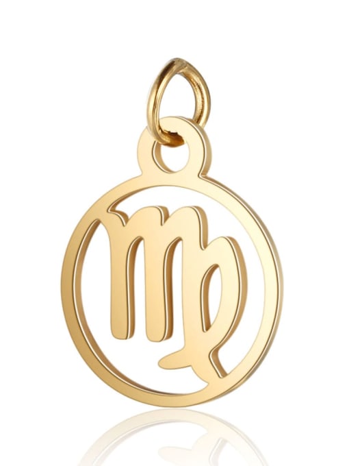 T513 6 Stainless steel Gold Plated Constellation Charm Height : 11 mm , Width: 16 mm