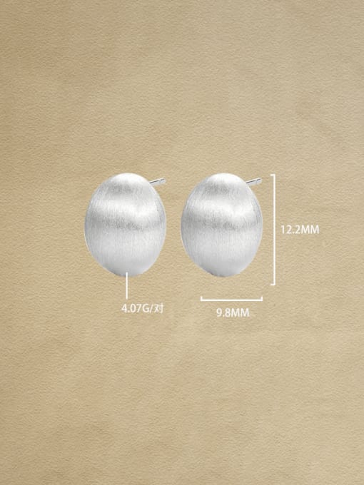 YUANFAN 925 Sterling Silver Geometric Minimalist Stud Earring 3