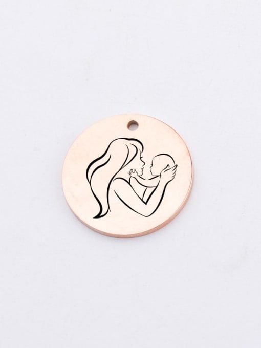 Rose gold 5 Stainless steel  Minimalist Laser  Mother's Day   Geometric Pendant Diy