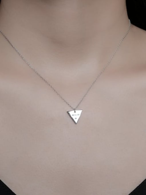 ARTTI 925 Sterling Silver Triangle Minimalist Necklace 1
