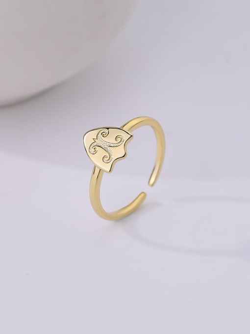 YUANFAN 925 Sterling Silver Smiley Minimalist Band Ring 2