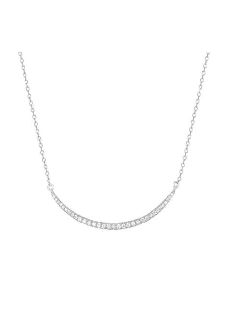 white 925 Sterling Silver Cubic Zirconia Geometric Luxury Necklace