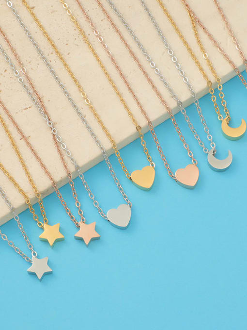 MEN PO Stainless steel Heart Minimalist Necklace 0