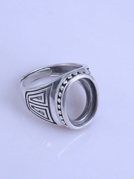 Supply 925 Sterling Silver Round Ring Setting Stone size: 11*15mm 2