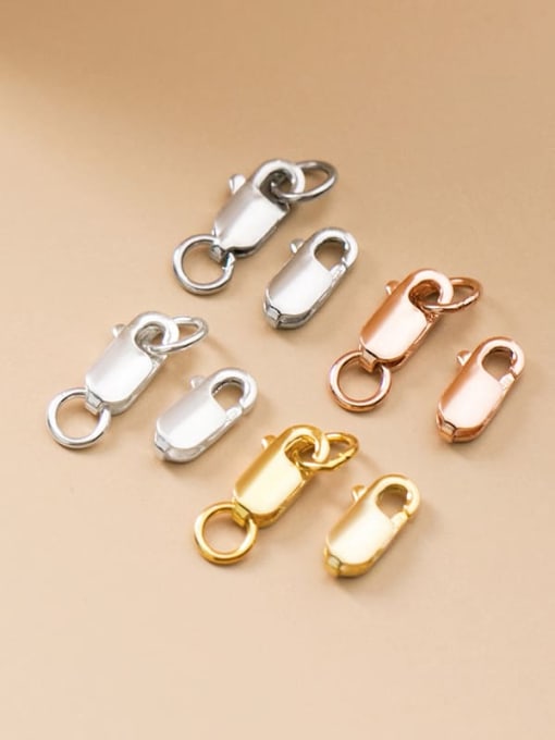 FAN 925 Silver Bracelet or Necklace Spring Link Buckle 1