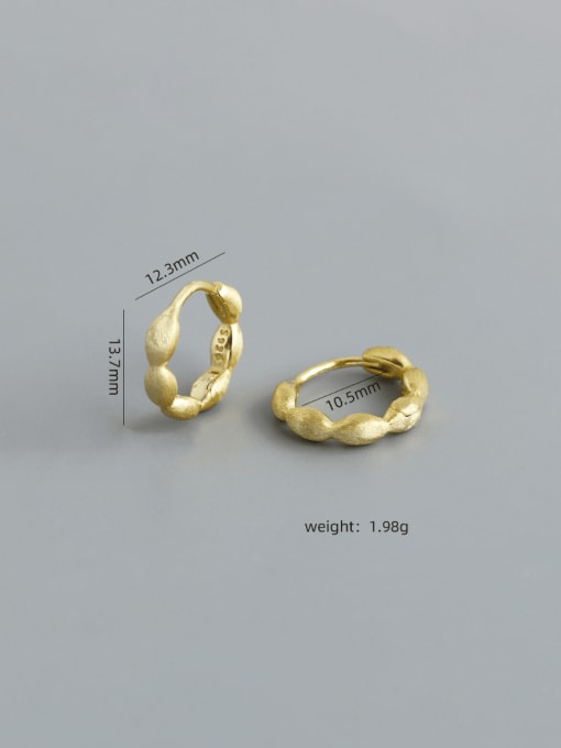 ACEE 925 Sterling Silver Geometric Minimalist Huggie Earring 2