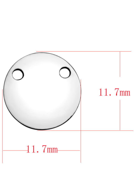 FTime Stainless steel Irregular Charm Height : 11.7 mm , Width: 11.7 mm 1