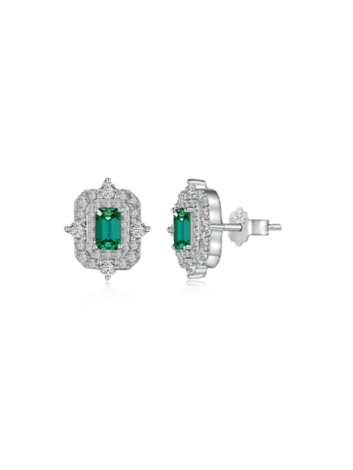 STL-Silver Jewelry 925 Sterling Silver Cubic Zirconia Geometric Luxury Cluster Earring