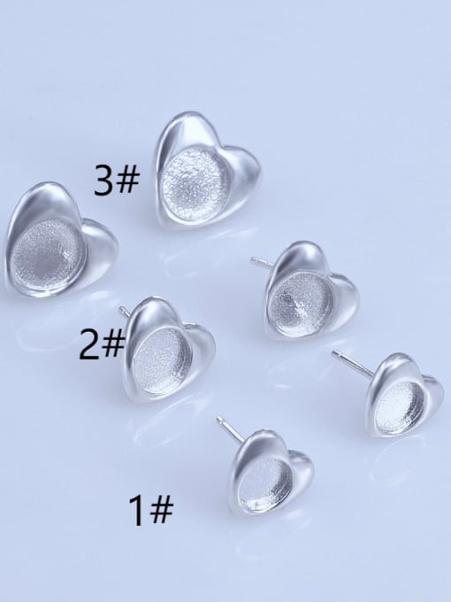 Supply 925 Sterling Silver Round Earring Setting Stone size: 5*5 6*6 7*7MM 2