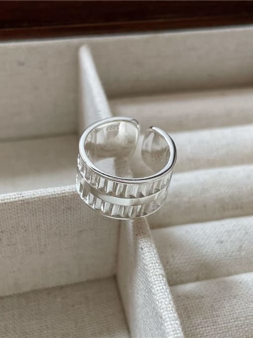 Gear ring 925 Sterling Silver Irregular Minimalist Band Ring