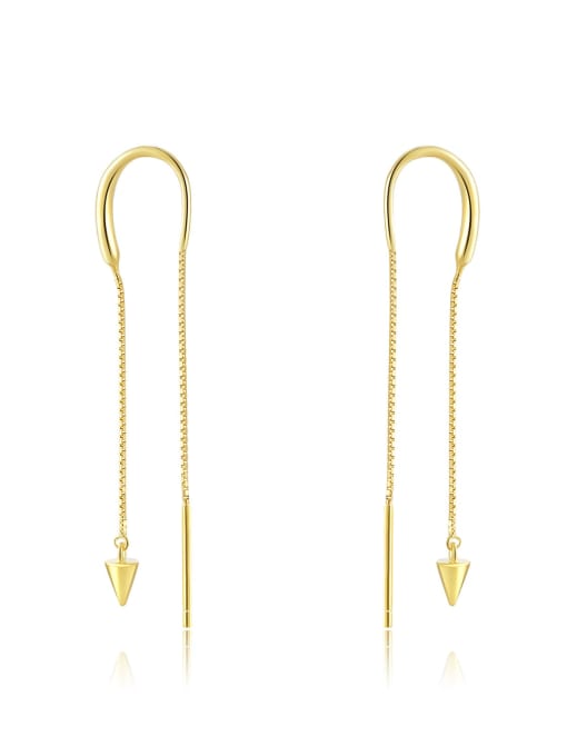 18k gold 925 Sterling Silver Tassel Trend Threader Earring