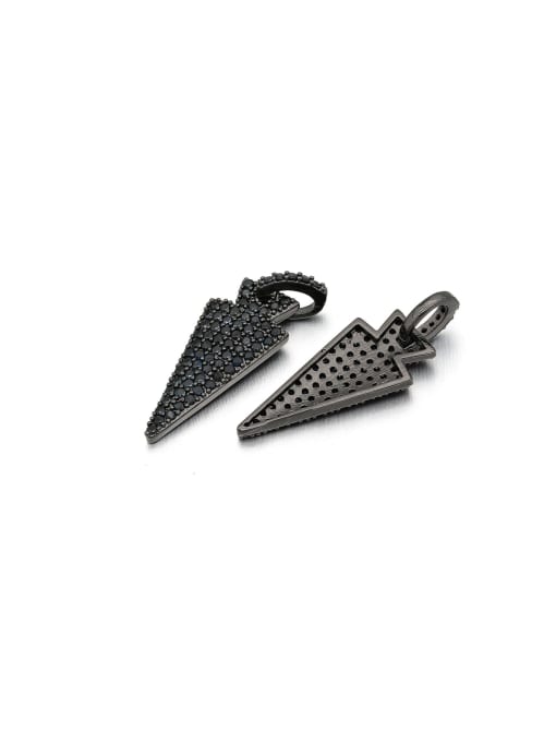 KOKO Brass Microset Black Small Umbrella Necklace Pendant 0