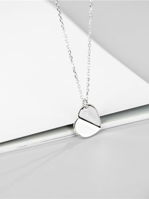 Heart-shaped Necklace 925 Sterling Silver Heart Minimalist Necklace