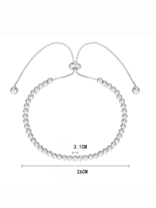 A&T Jewelry 925 Sterling Silver Bead Round Minimalist Adjustable Bracelet 1