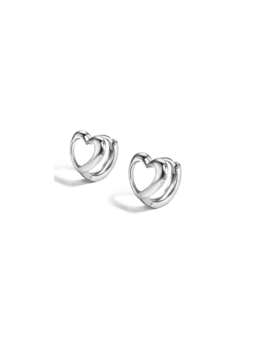 STL-Silver Jewelry 925 Sterling Silver Heart Dainty Stud Earring 0