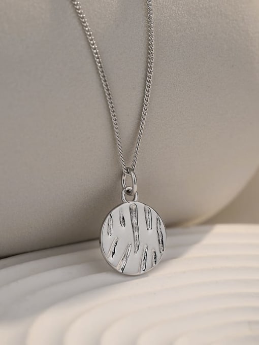 YUANFAN 925 Sterling Silver Geometric Minimalist Necklace 2