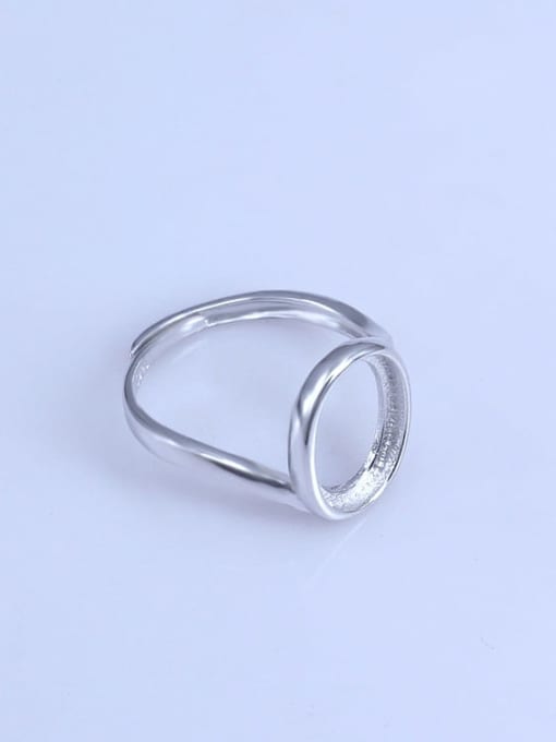 Supply 925 Sterling Silver 18K White Gold Plated Oval Ring Setting Stone size: 10*14mm 1