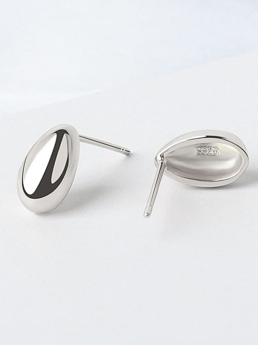Platinum 925 Sterling Silver Water Drop Minimalist Stud Earring