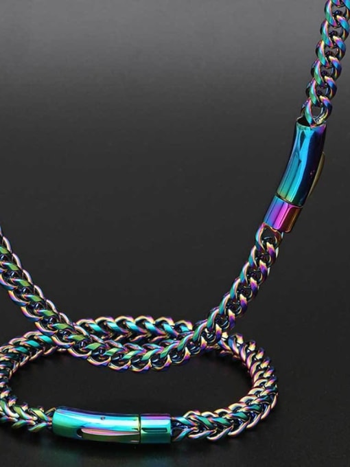 Colored, Smooth Buckle Stainless steel Hip Hop Keel Chain With multiple sizes