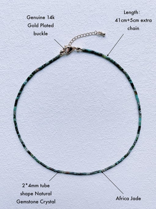 Dark Blue N-ST-0019 Natural Stone Multi Color Irregular Bohemia Handmade Beaded Necklace