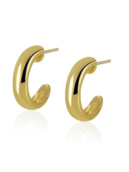 LM Brass Geometric Hoop CC Earring 1