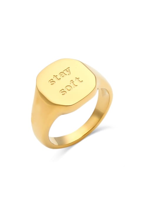 Stay soft Stainless steel Classic Signet Ring