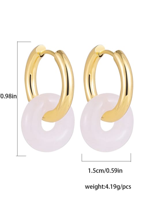 LM Titanium Steel Geometric Classic Hoop Earring With multiple colors 2