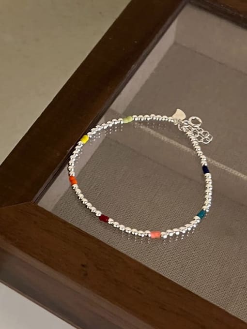 Beaded bracelet Alloy Imitation Pearl Smiley Dainty Link Bracelet