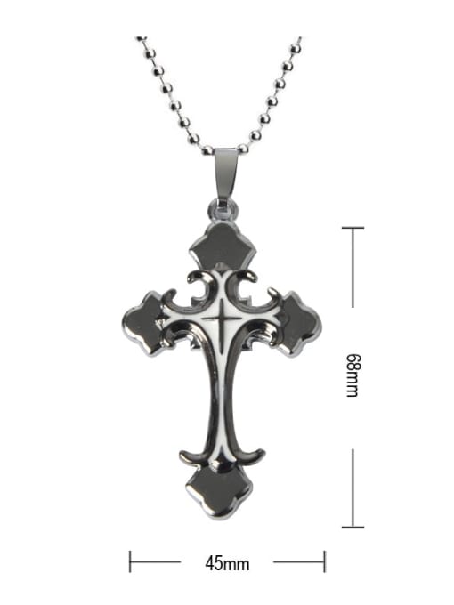 LM Titanium Steel Cross Trend Necklace 2