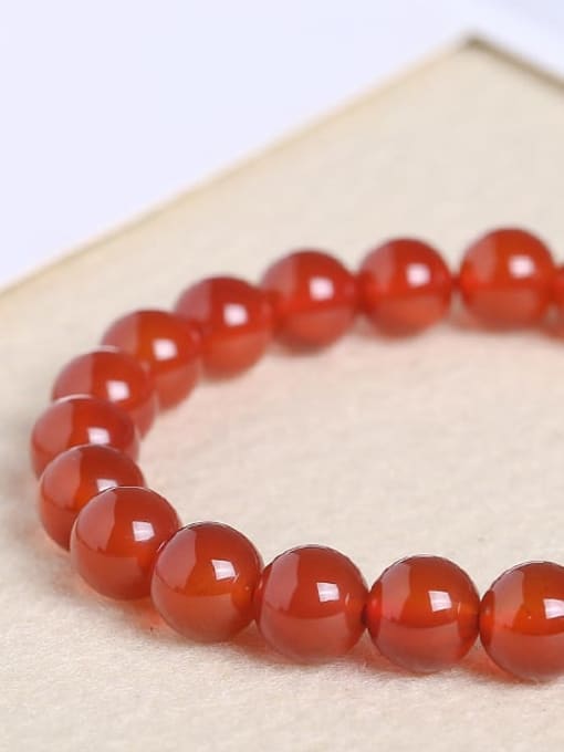 Red agate Natural Stone Minimalist Handmade Beaded Bracelet