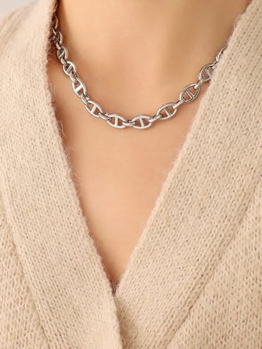 steel necklace Titanium Steel Geometric Bracelet