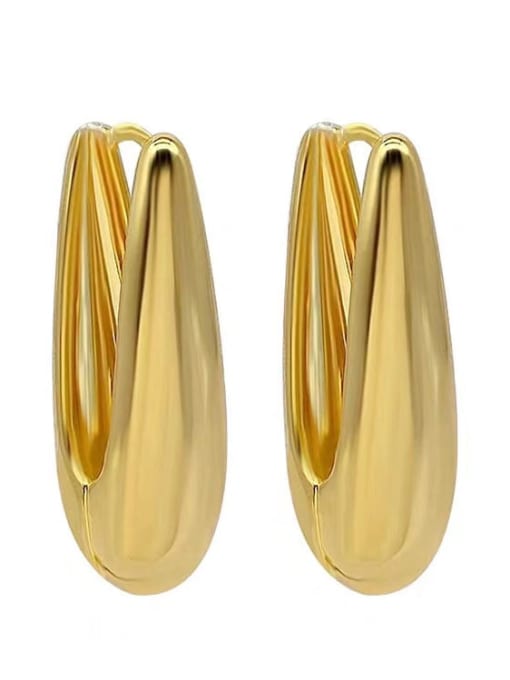 LM Brass Geometric Drop Earring 0