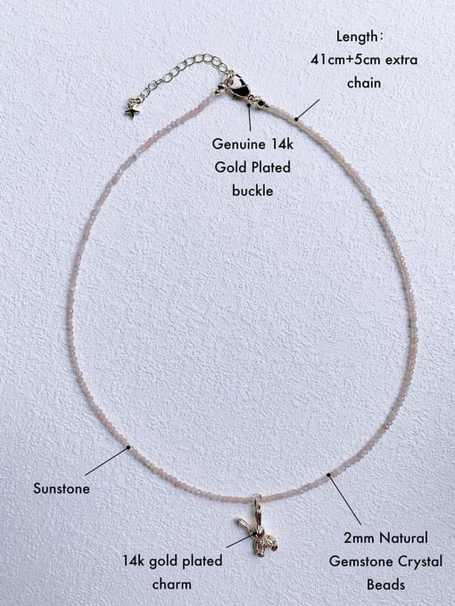 Scarlet White N-DIY-0017 Suntone Chain Bear Pendant  Vintage Handmade Beaded Necklace 2