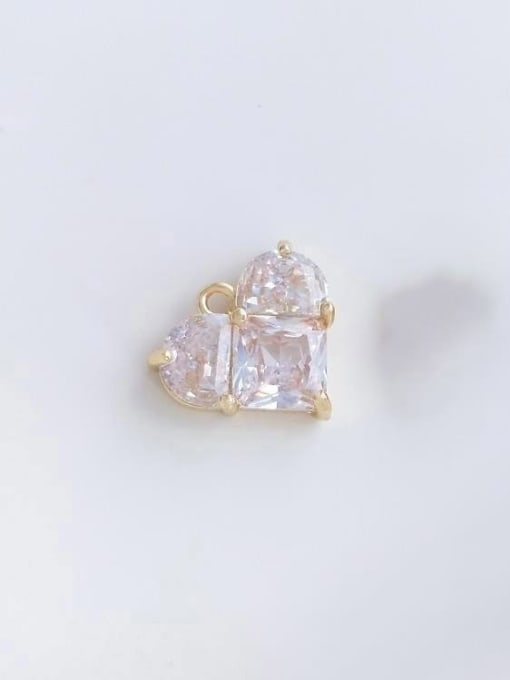 +Big white Heart Pendant N-DIY-0021 Natural  Gemstone Crystal Beads Chain+Heart Pendant Handmade Beaded Necklace