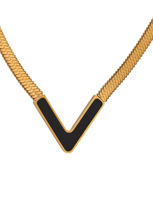 Black Shell Titanium Steel Shell v Necklace WITH multiple colors