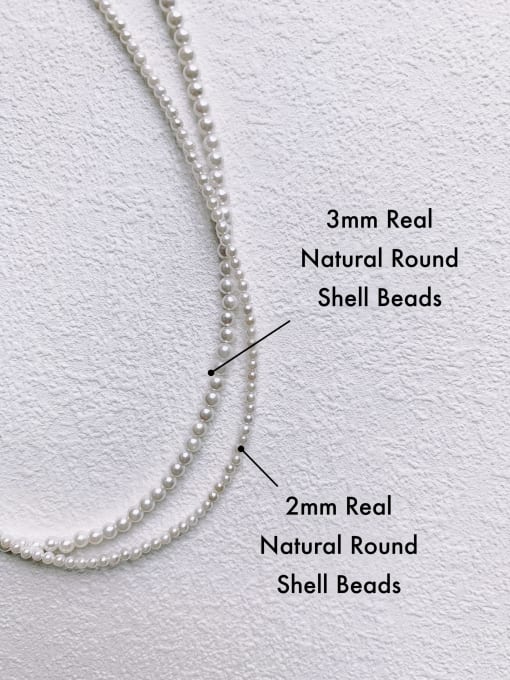 Scarlet White N-PE-0001 Imitation Pearl Round Minimalist Handmade Beaded Necklace 4