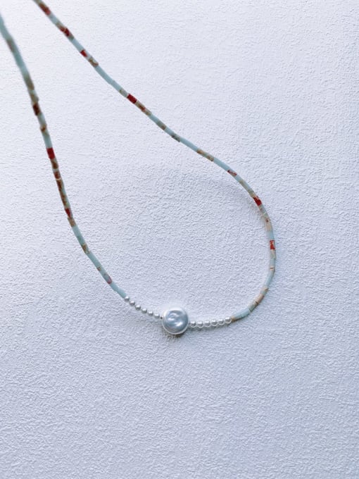 Scarlet White N-STSH-0001 Natural  Gemstone Crystal Beads Chain Handmade Beaded Necklace 4