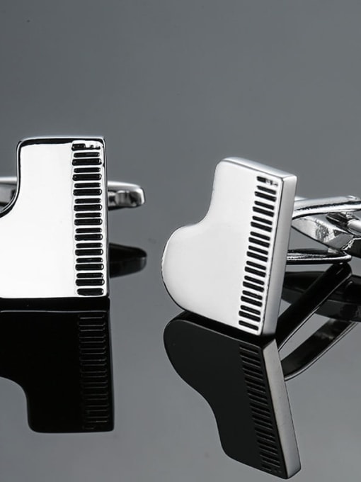 Silver piano Brass Geometric Trend Cuff Link