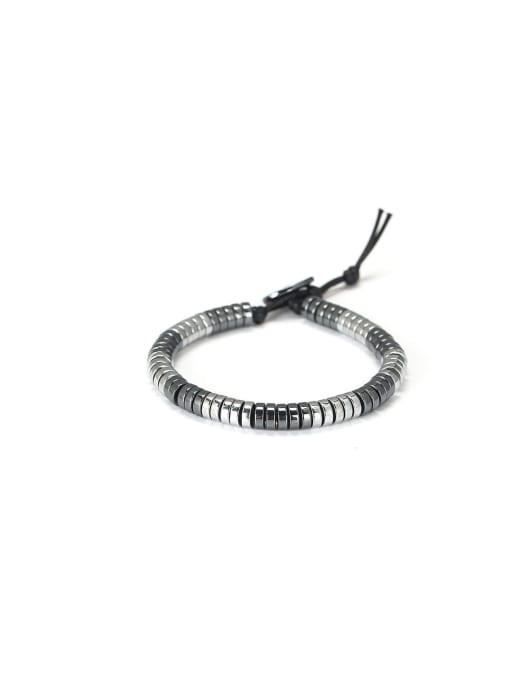 NA-Stone Black gallstone + spacer beads Handmade Beaded Bracelet 0
