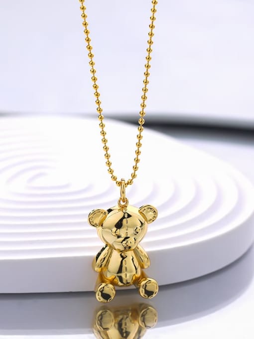 LM Brass Bear Necklace 0