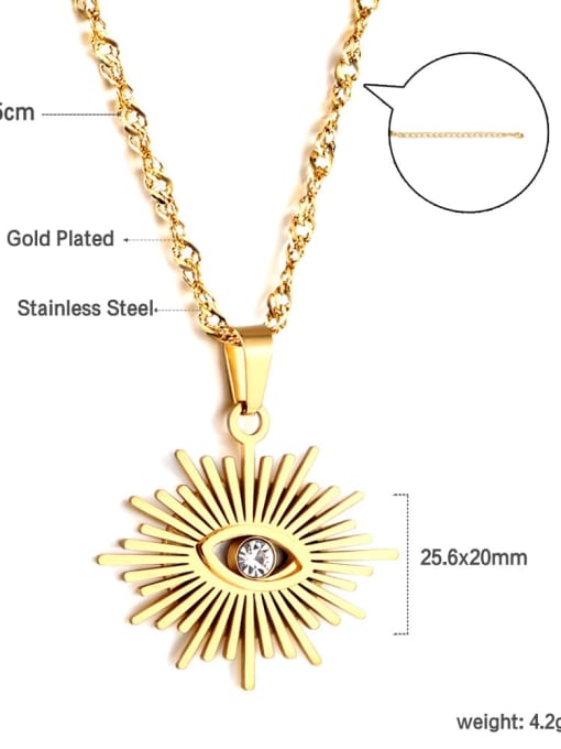 Alien pendant diamond necklace NE2A1602G Stainless steel Rhinestone Geometric Hip Hop Necklace