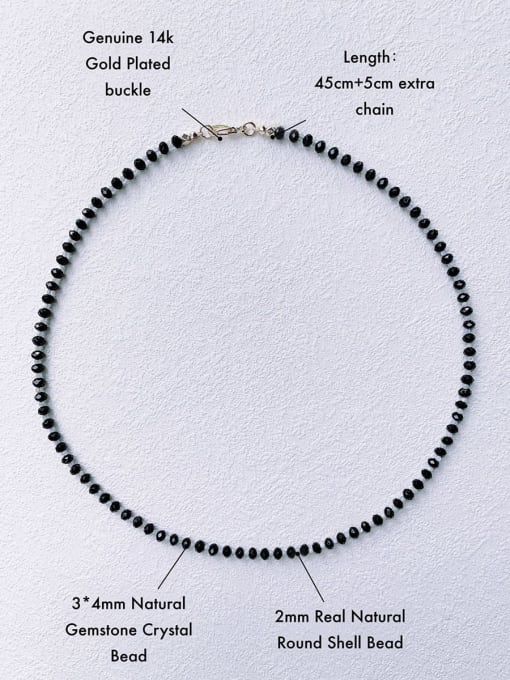 Scarlet White N-STSH-0004 Natural  Gemstone Crystal Beads Chain Handmade Beaded Necklace 2