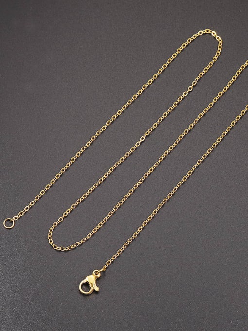 18K Gold O shape Chain Letter Brass Pendant