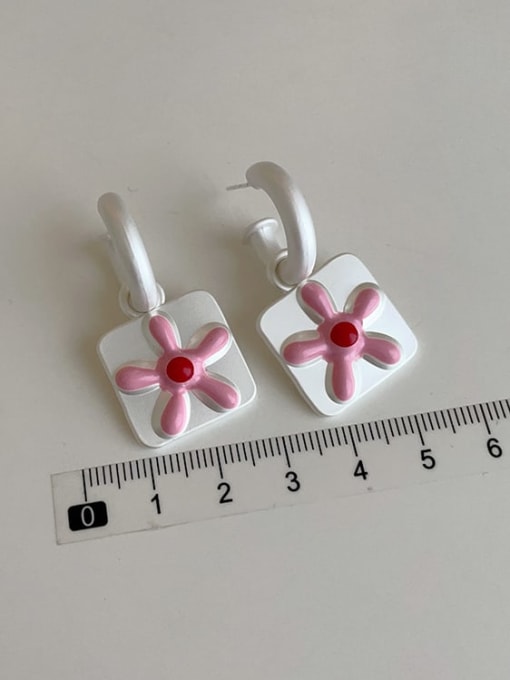 LM Alloy Enamel Flower Cute Drop Earring 2