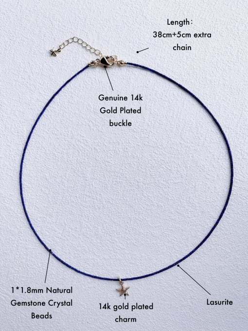 Scarlet White N-DIY-007 Natural Stone Chain  Star Pendant Minimalist handmade Beaded Necklace 3